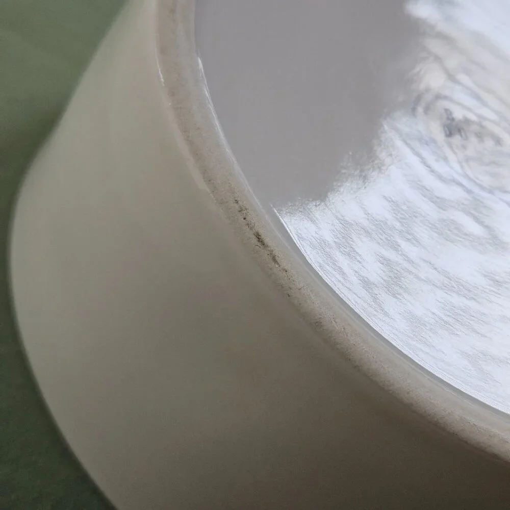 6" Rae Dunn Chow Down Pet Bowl Dish‎ White/Cream & Red Color Medium Size - Picture 8 of 9